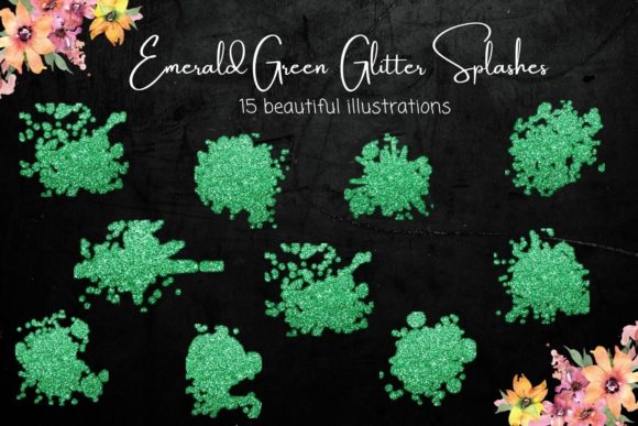 Download Emerald Green Glitter Splash Collection - Green Collection