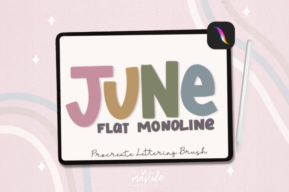 Download Flat Monoline Procreate Brush - Brush Collection