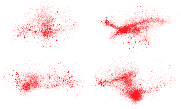 Download Red Color Blood Splatter Brush Stroke - Brush Collection