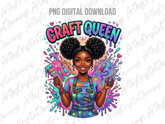 Download Melanin Craft Queen Crafter &amp; Maker PNG - Premium Bundle